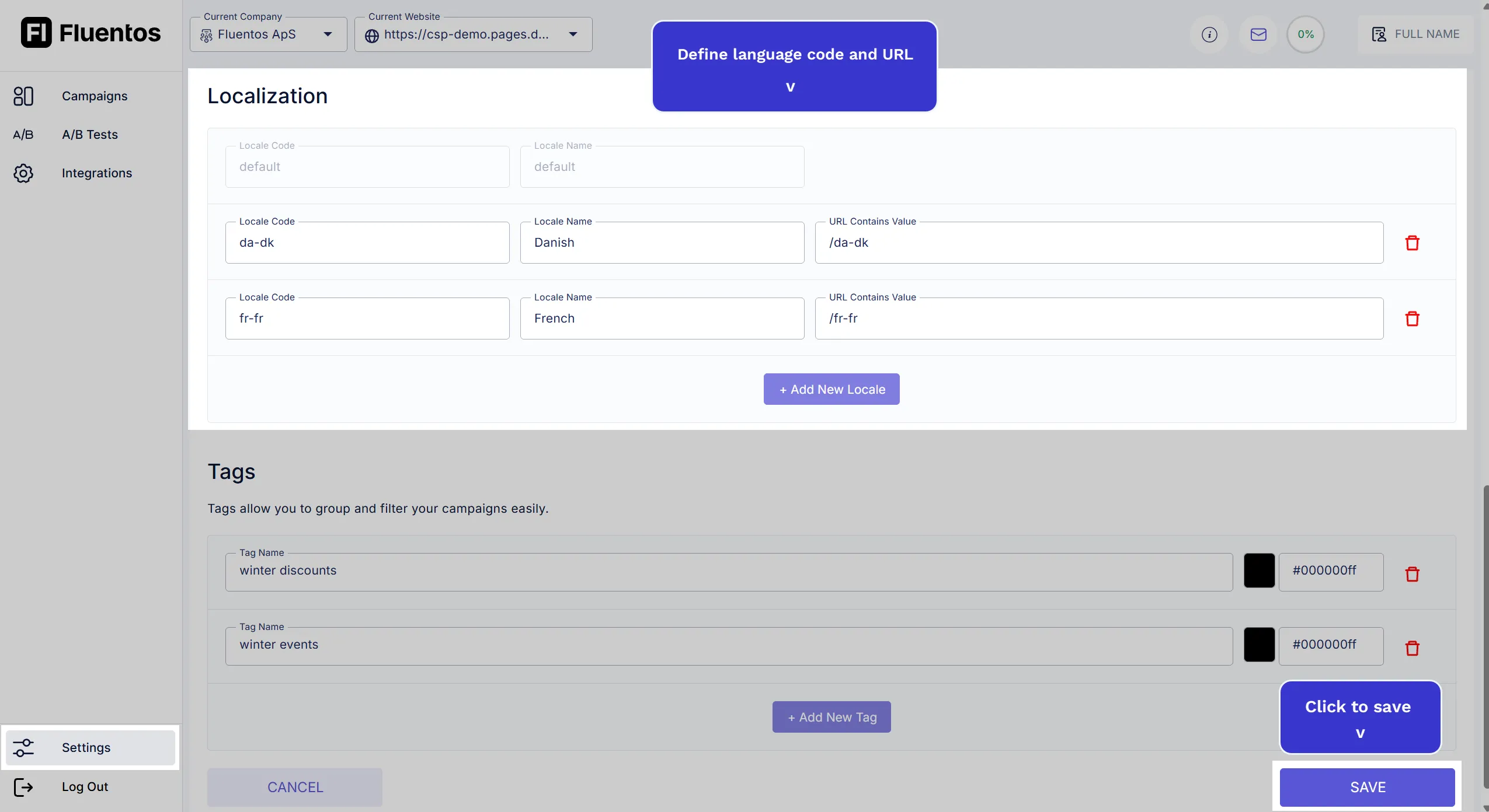 Setup Localization