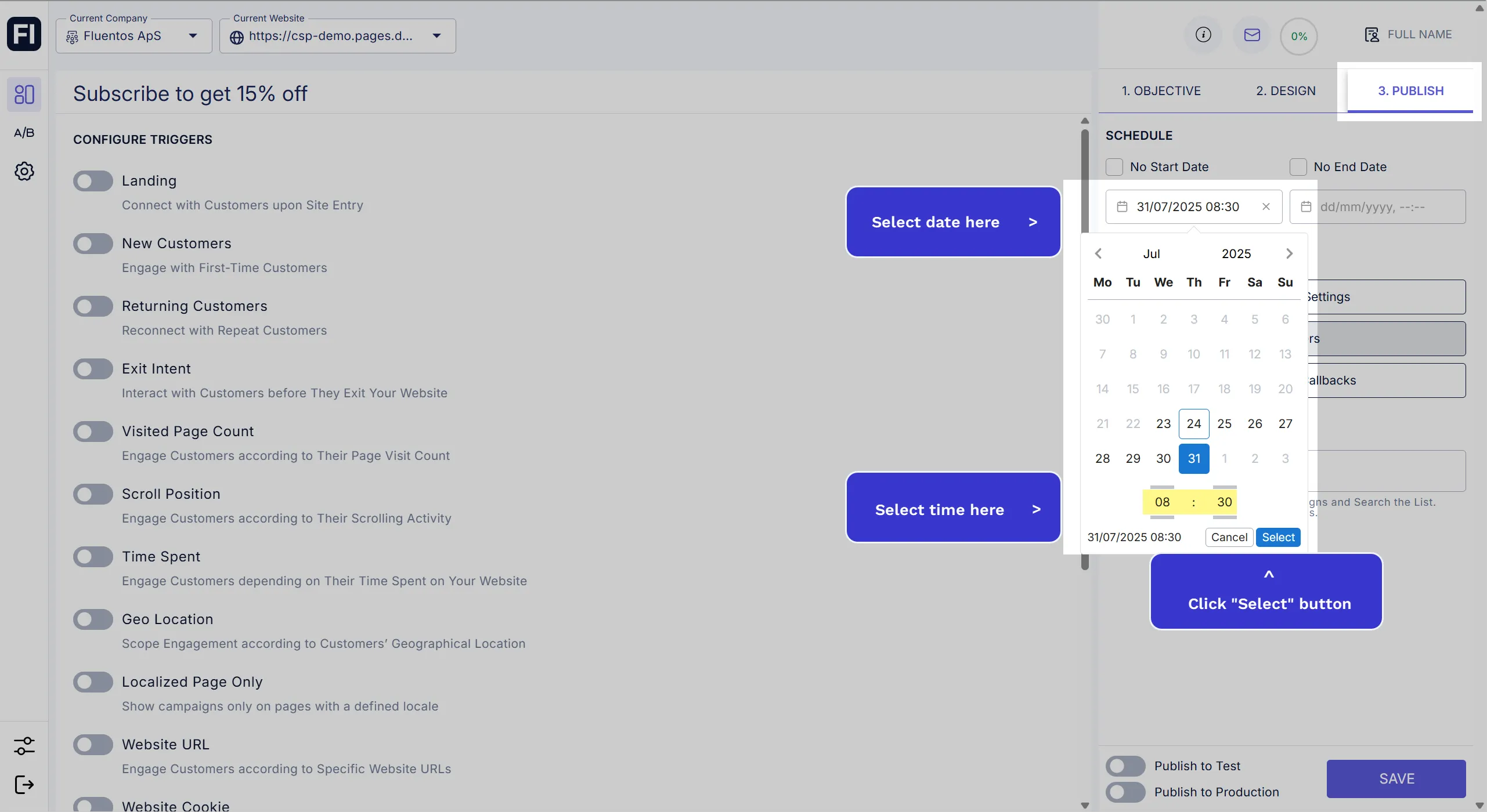 Enable Schedule