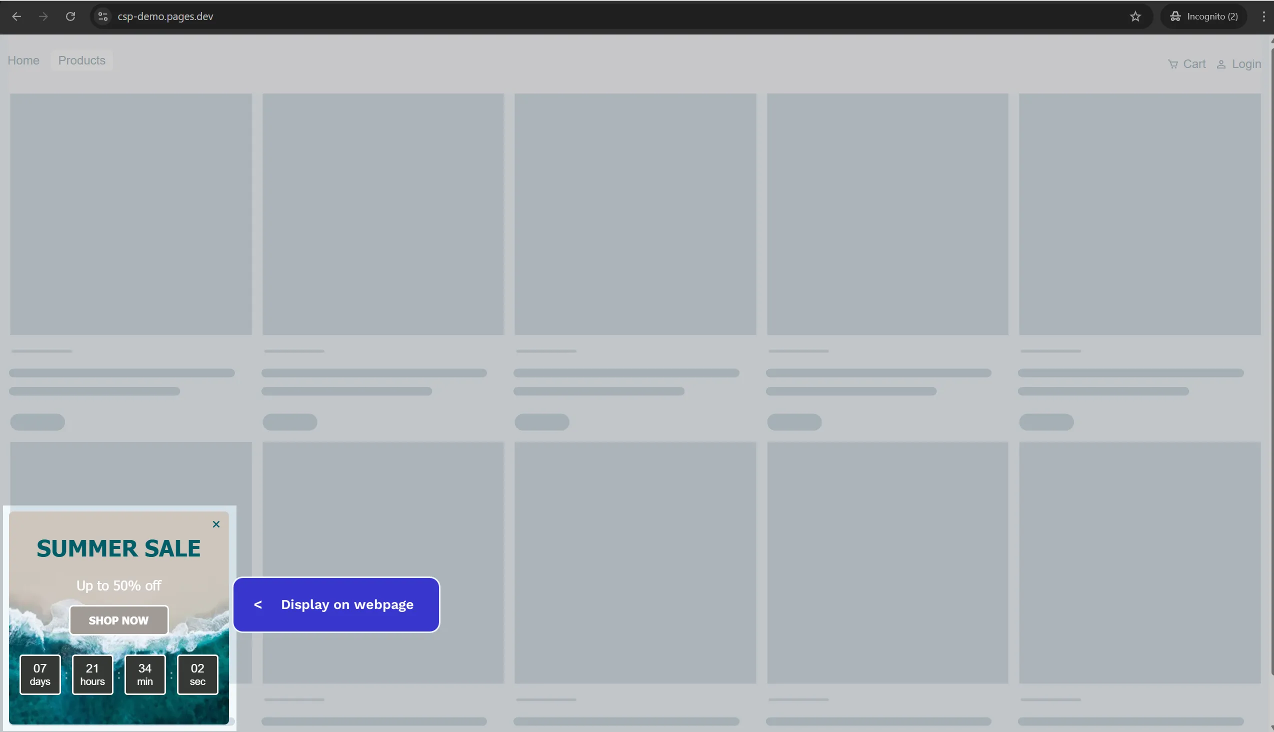 Preview Single Column Layout
