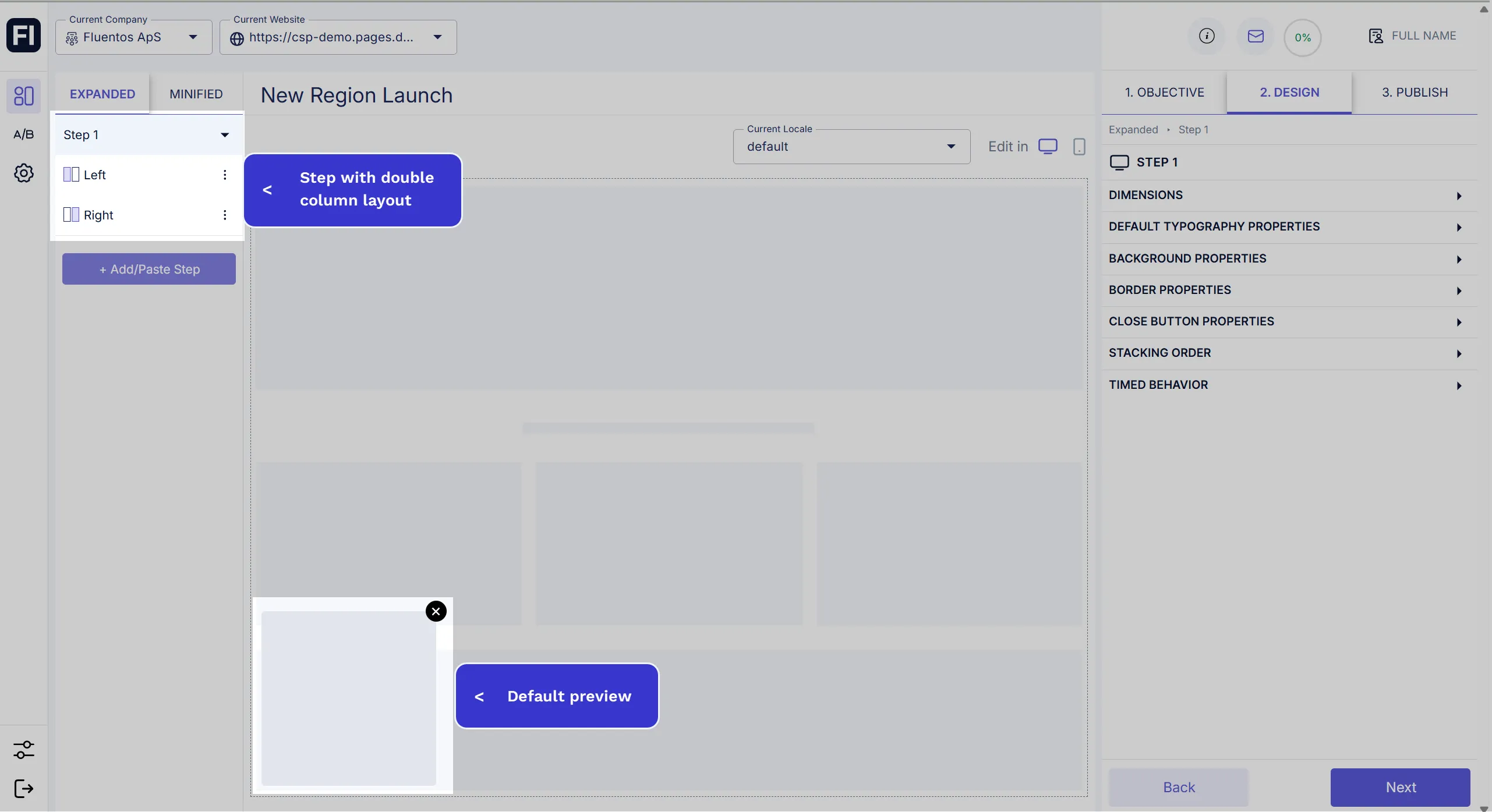 Empty Double Column Layout