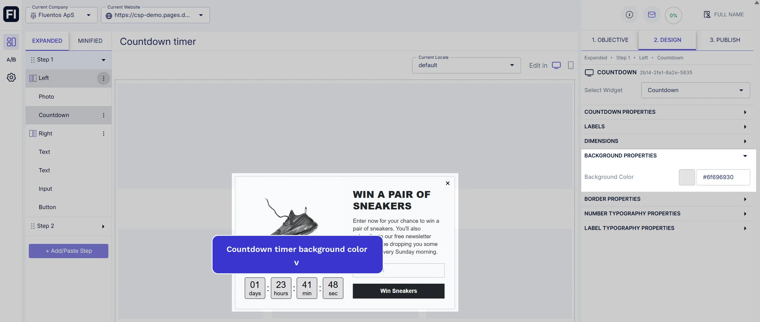 Define Background Properties