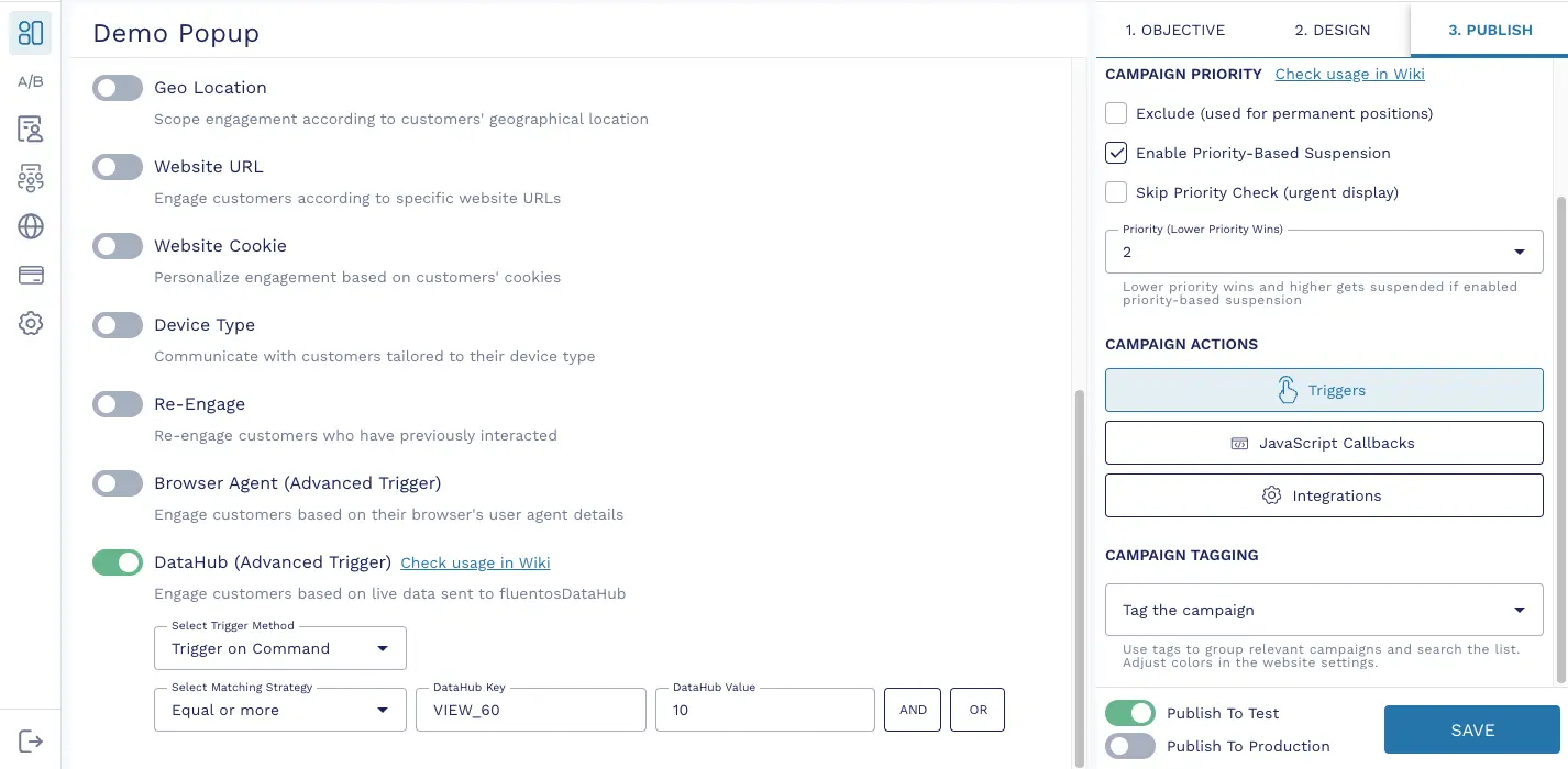 Fluentos DataHub Trigger