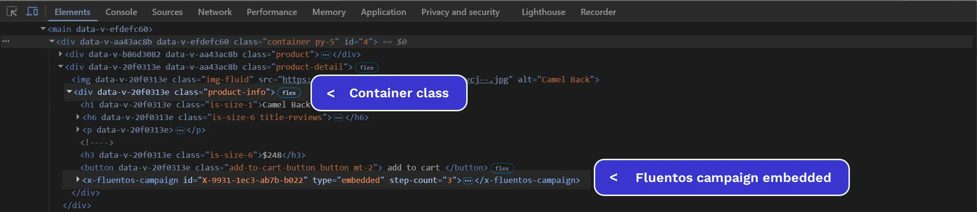 embedded display code
