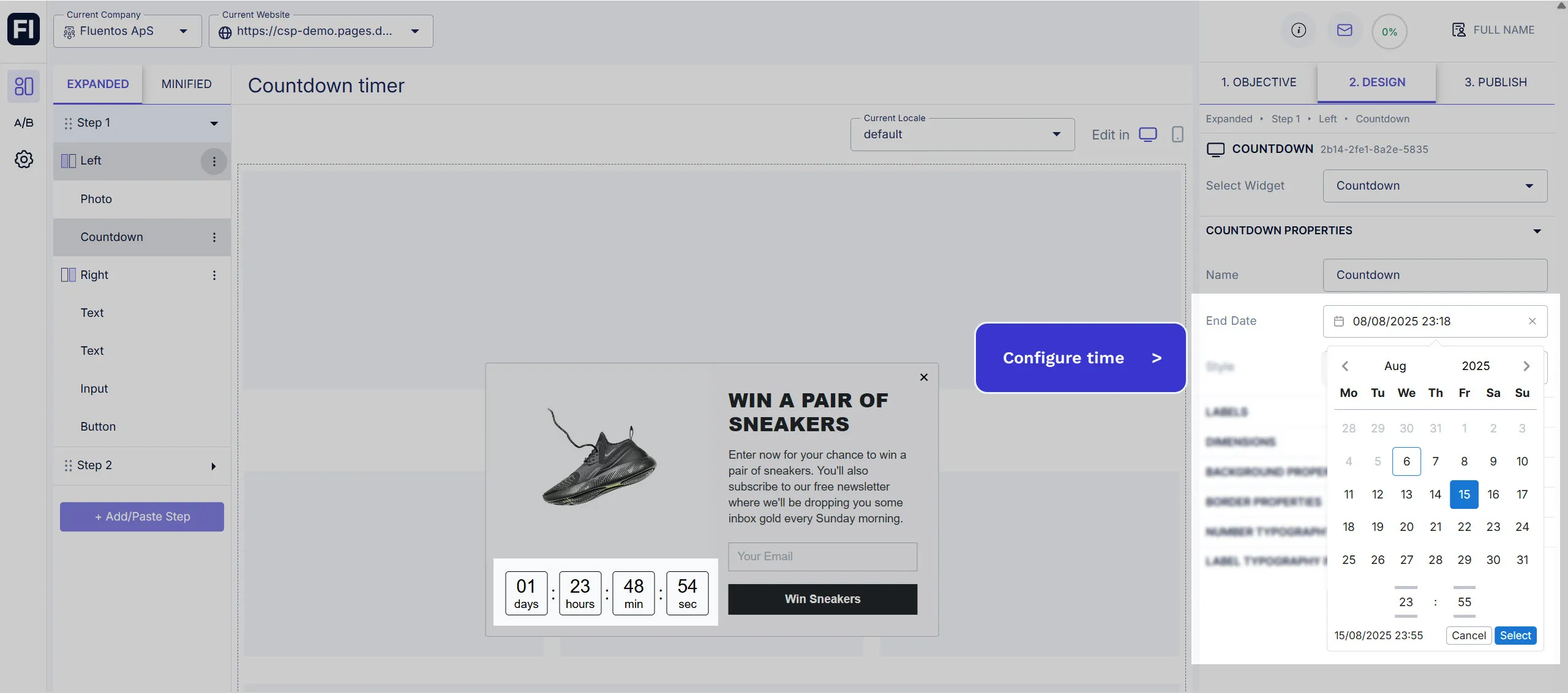 Set Countdown Timer Date