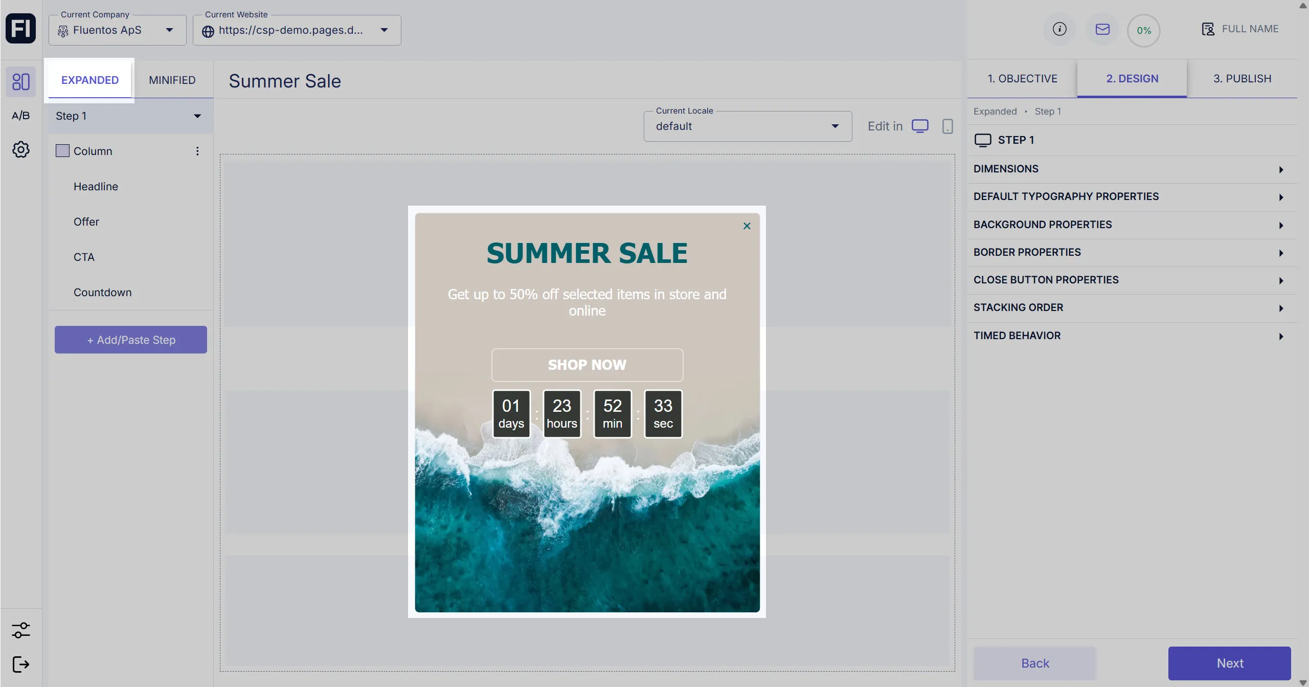 Campaign Expanded State
