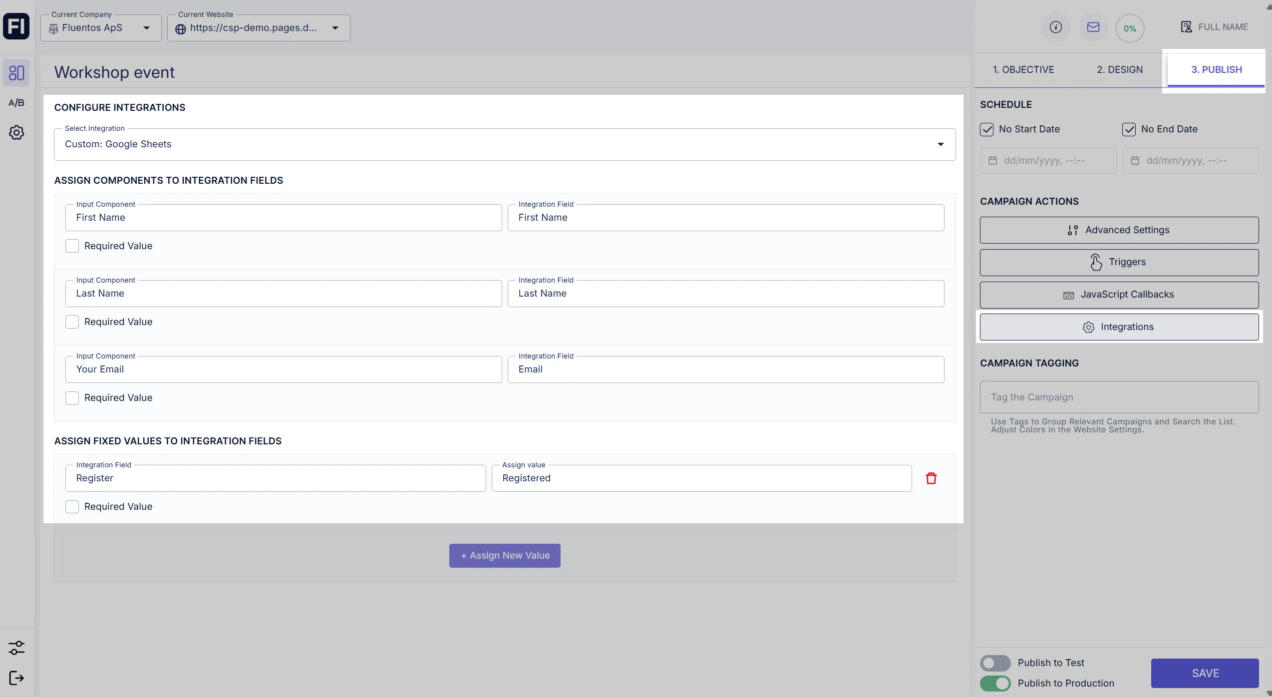 Integration Setup
