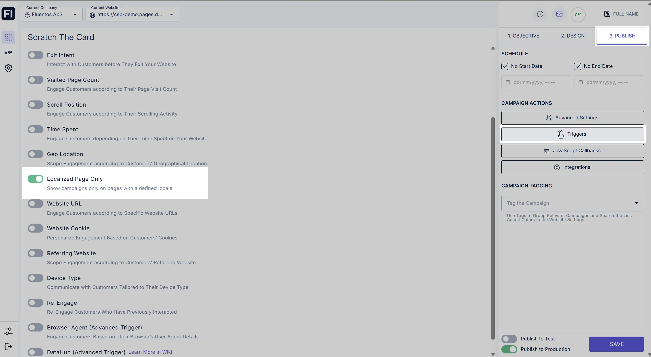 Geo Location Trigger