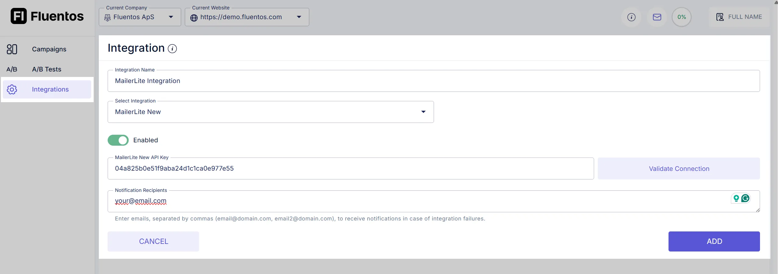 MailerLite Integration