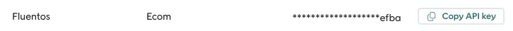 Copy API key in Voyado